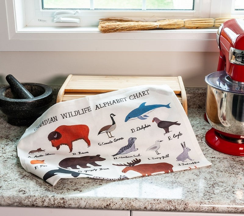 Wildlife Alphabet Cotton Tea Towel