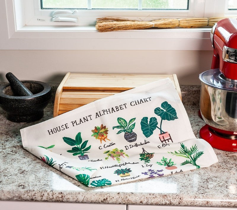 Plant Alphabet Cotton Tea Towel