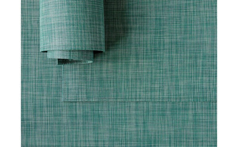 Chilewich Mini Basketweave Woven Floor Mat, Ivy