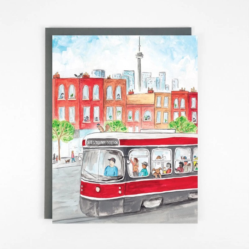 Made in Brockton Village Spadina Streetcar Greeting Cards, Box of 8