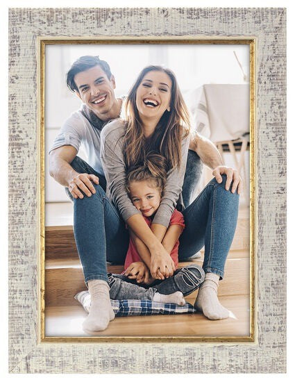 Textured Beige w/Gold Picture Frame