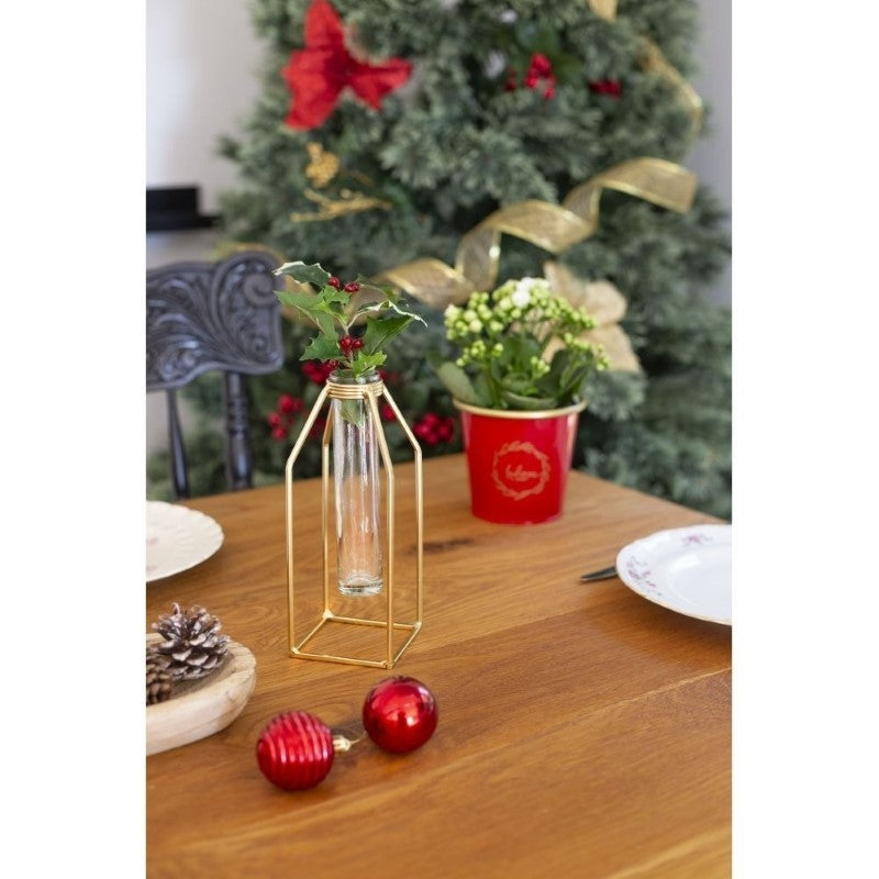 Gold Iron Stand Vase