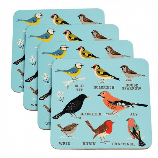 Rex London Garden Birds Coasters, Set of 4