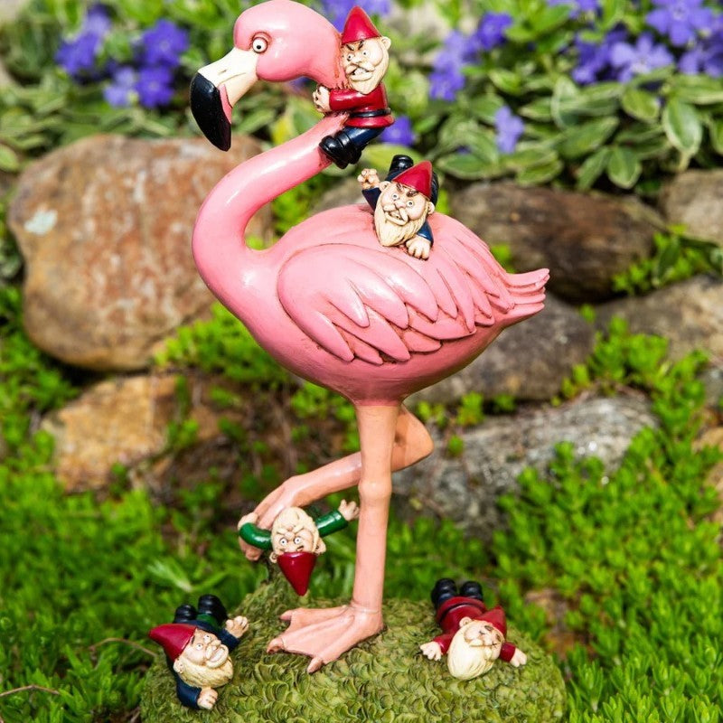 Bigmouth Inc. Pink Flamingo Gnome Figurine