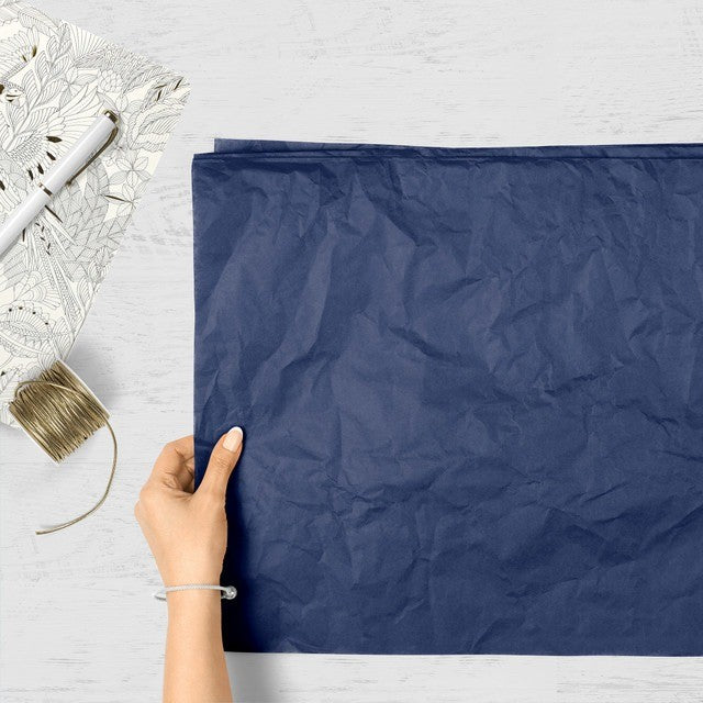 Dark Blue Tissue Paper, 6 Sheets