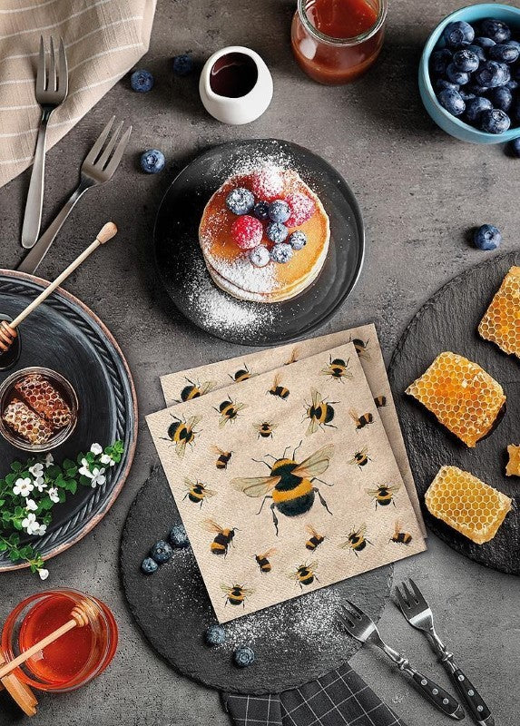 We Care Dancing Bee - Paper Napkins - Pack/20