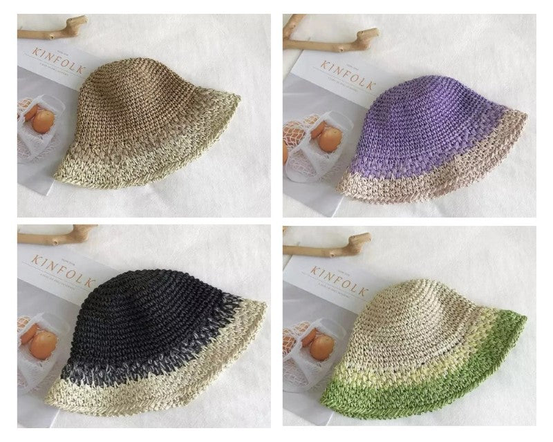 Dual Tone Crochet Bucket Hat