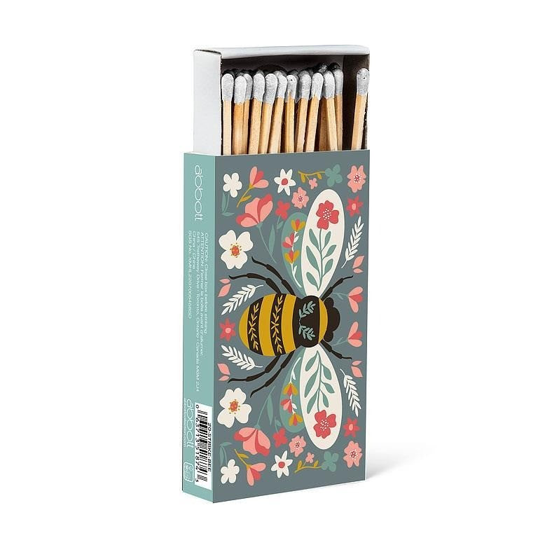 Colourful Floral Bee Matches, 45 Sticks