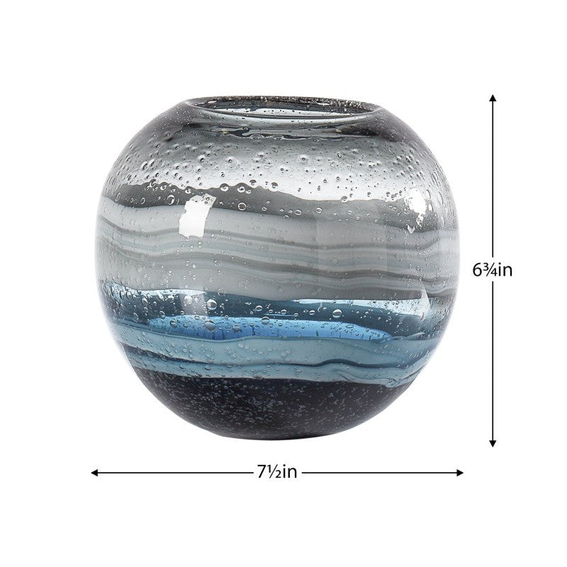 Andrea Swirl Vase - Blue