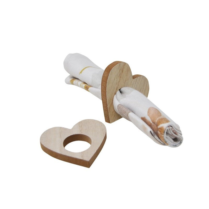 Natural Heart Napkin Ring, Set of 2