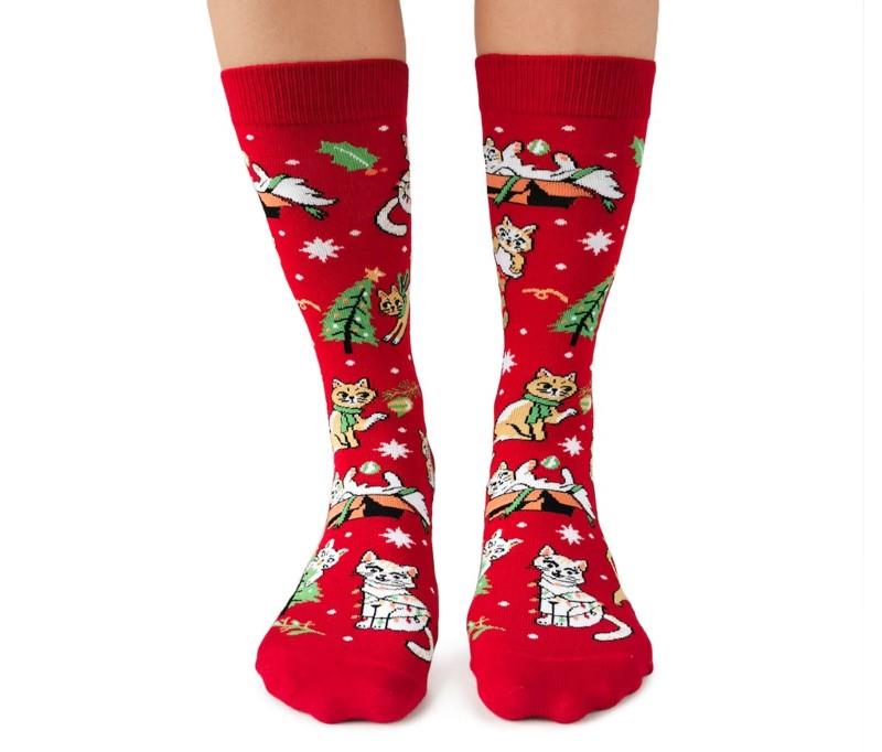 Feline Festive Socks - SM