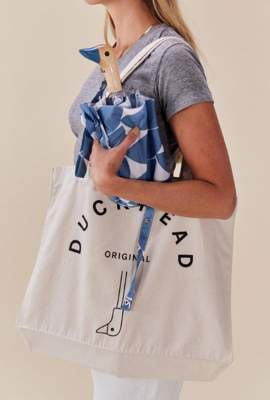 Duckhead Denim Moon Grid Eco-Friendly Umbrella