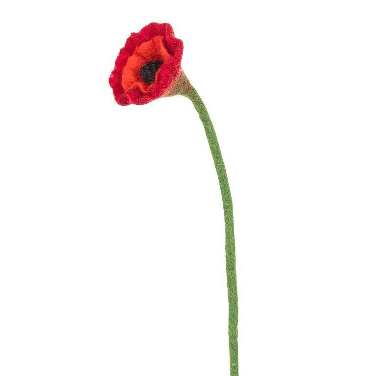 Wool Felt Poppy Stem