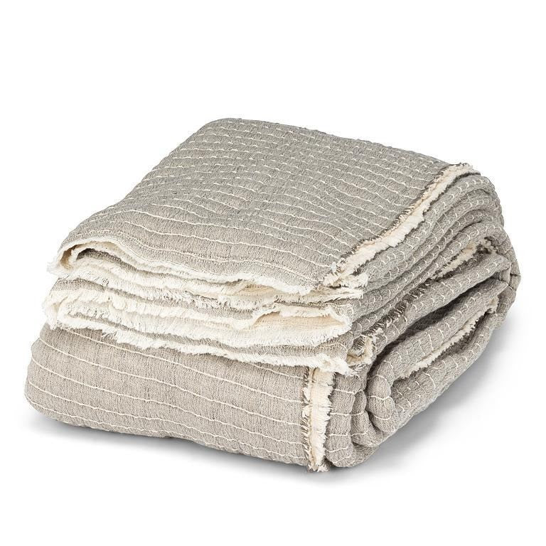 Kantha Overstitch Double/Queen Coverlet, 90" Sq