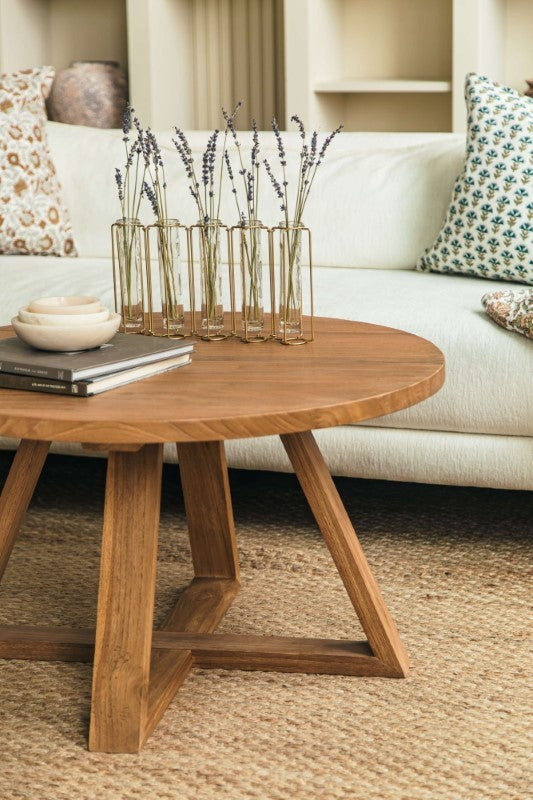 Gold Wire Frame 5 Glass Tube Vase