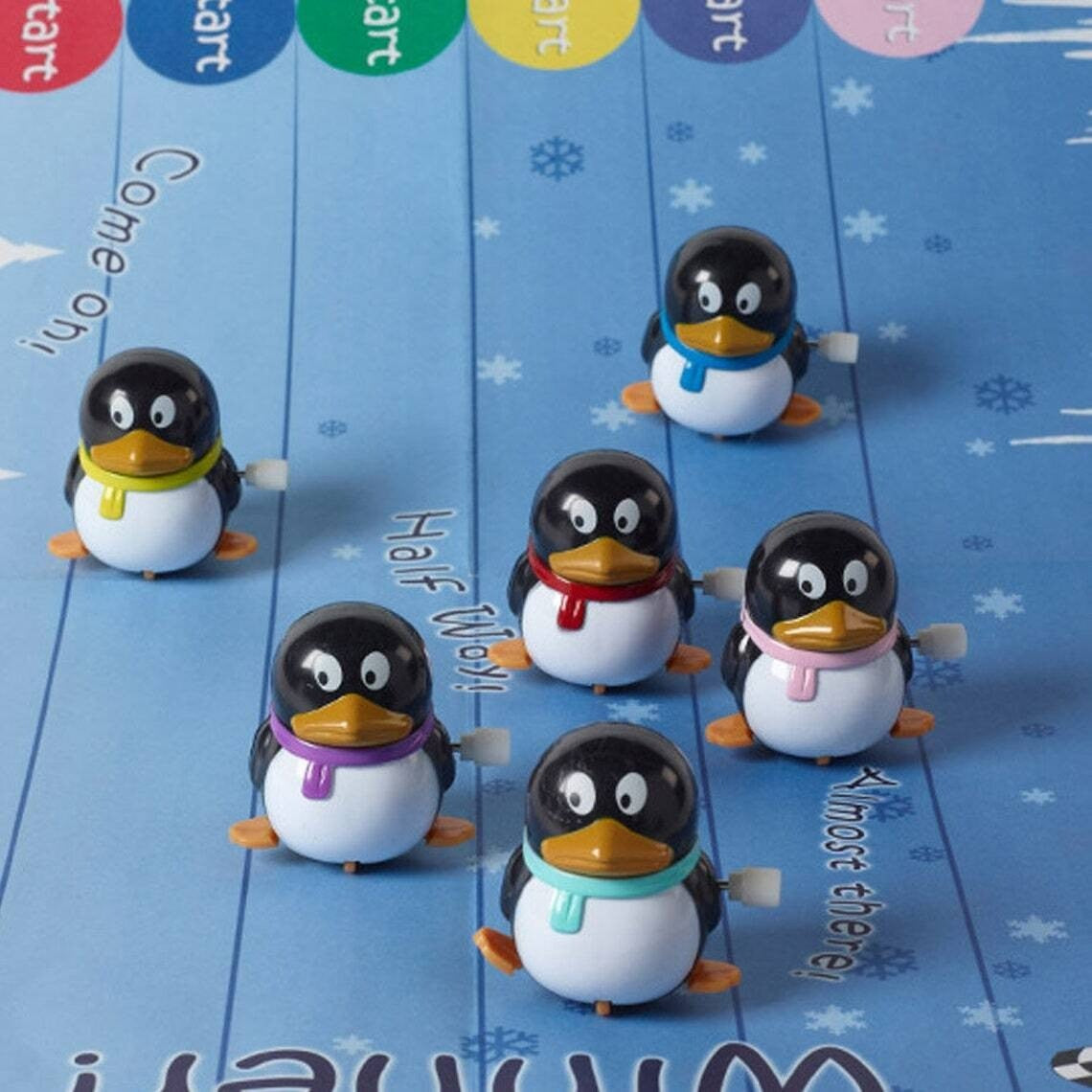 Racing Penguin Christmas Crackers, Set Of 6