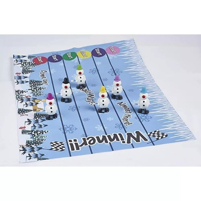 Racing Snowman Christmas Crackers, Set of 6