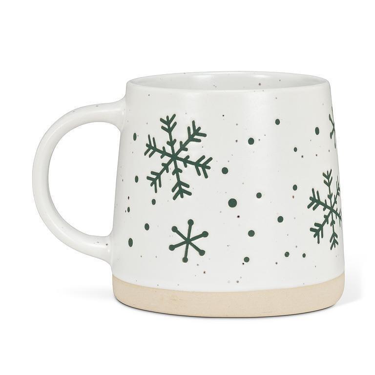 Wide Base Snowflakes Mug, 14oz
