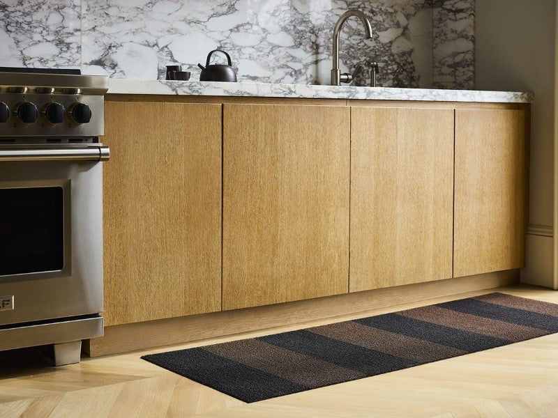 Chilewich Duo Stripe Shag Mat, Mocha