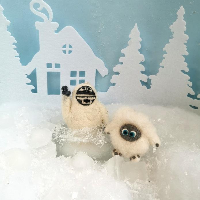 Baby Yeti Handmade Ornament