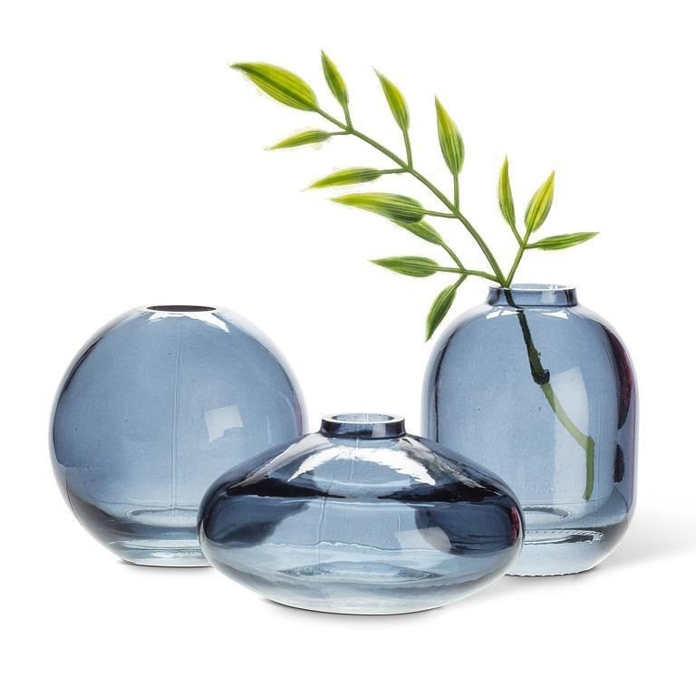 Dark Blue Small Bud Vase, 3"H