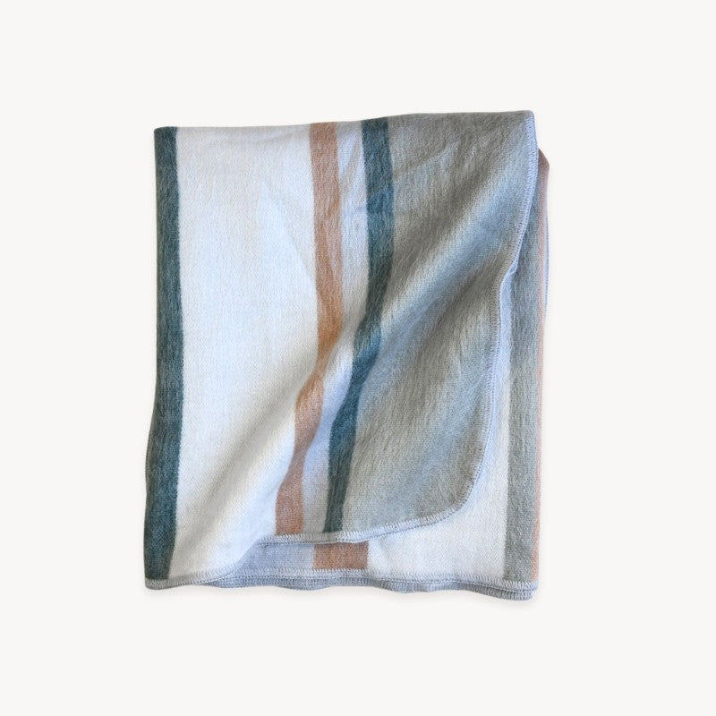 Pokoloko Striped Alpaca Throw - Earth