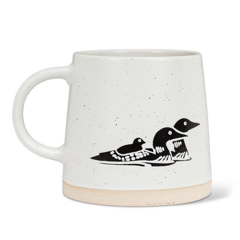Wide Base Mug with Loons