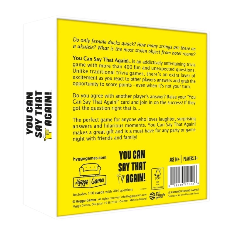 You Can Say That Again Card Game