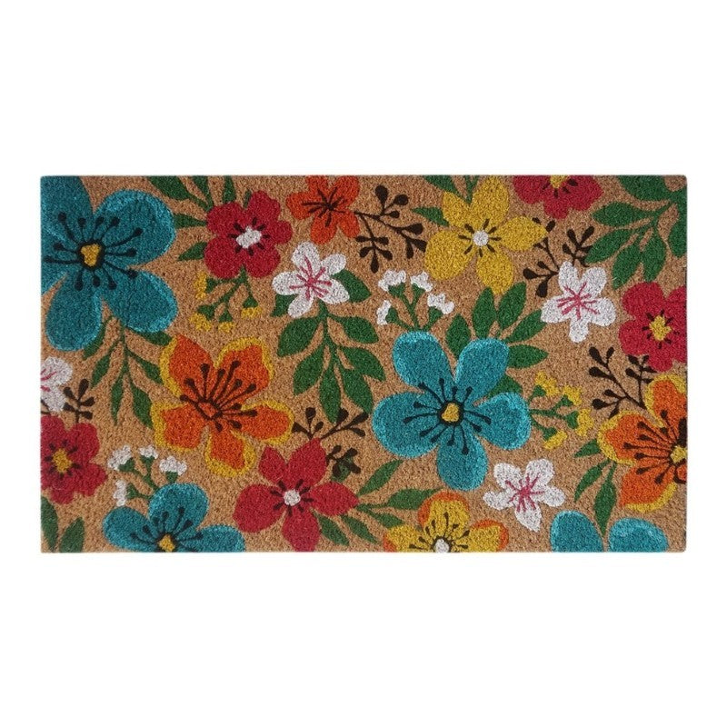 Floral Natural Multi Coir Doormat