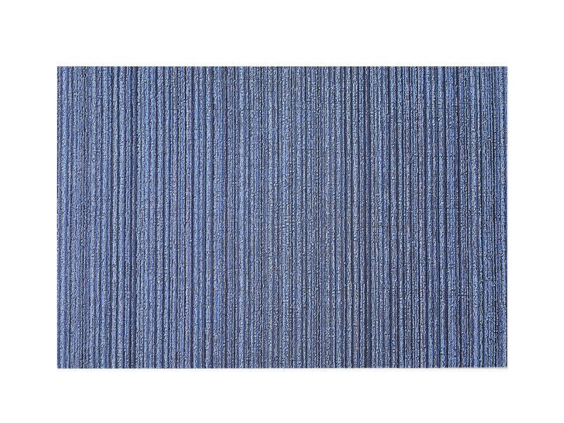 Chilewich Indoor/Outdoor Skinny Stripe Shag Mat, Ocean