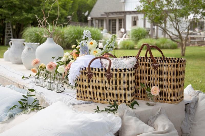 Blue Weave Pattern Bag