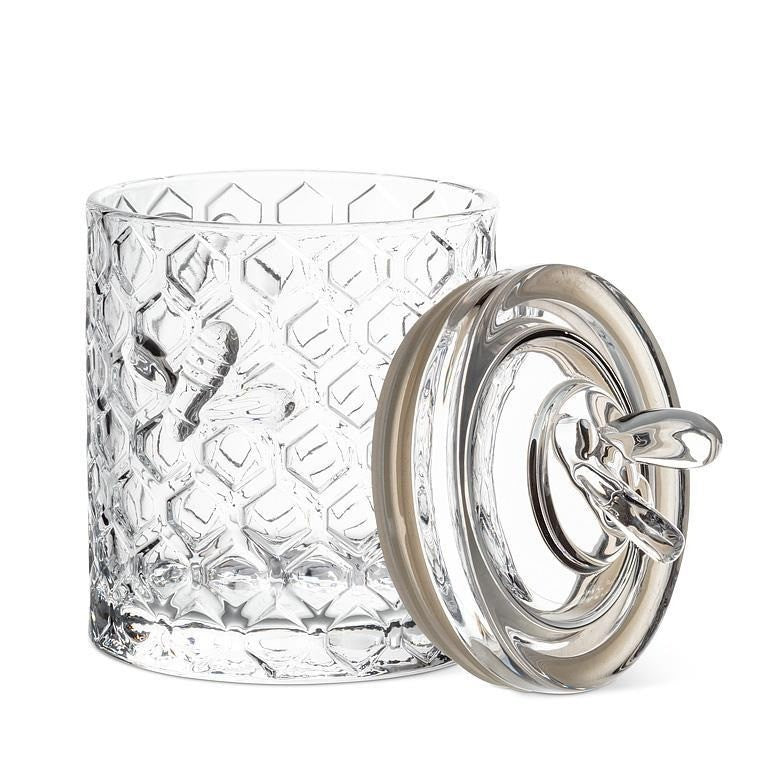 Honeycomb Jar with Bee on Sealed Lid