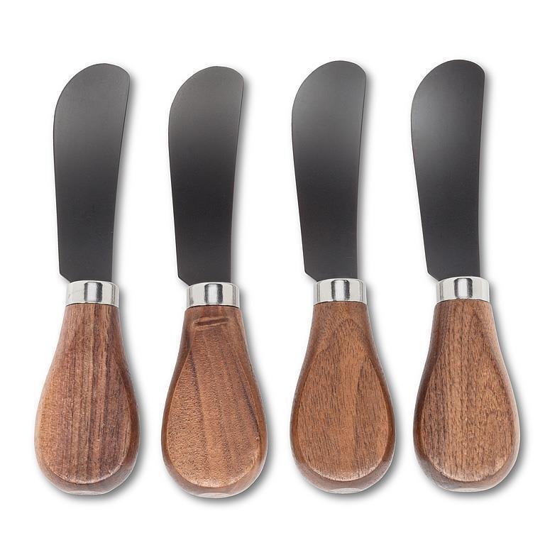 Walnut Handled Pate Spreaders, Set of 4