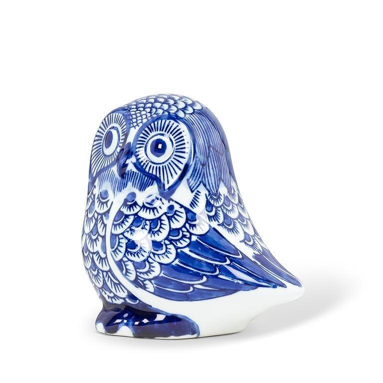 Porcelain Owl Figurine, 5"H
