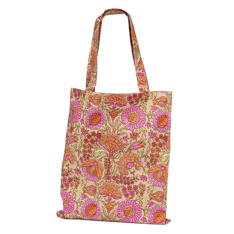 Stamp Flower Simple Tote