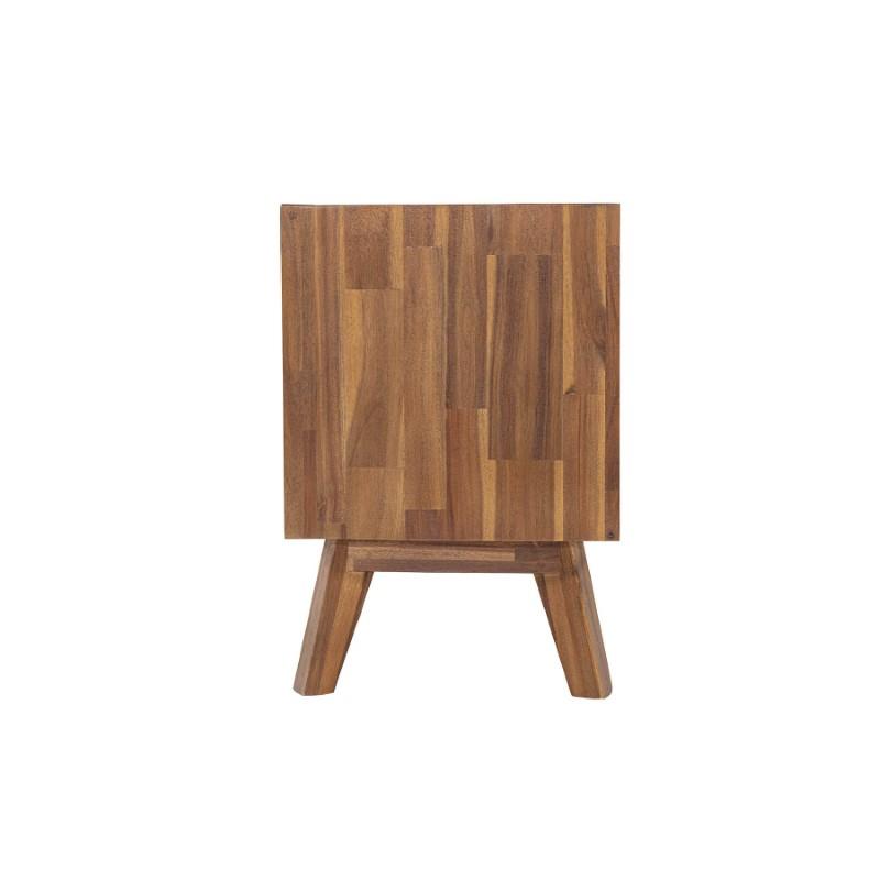 Gia 2 Drawer Nightstand - Warm Pecan