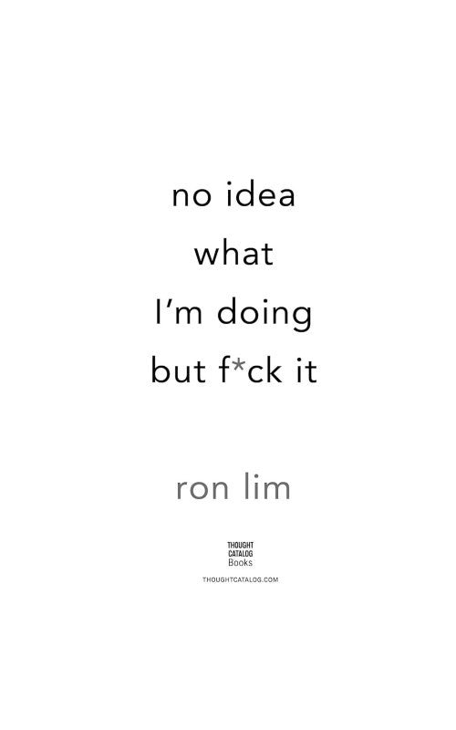 No Idea What I'm Doing But F*ck It
