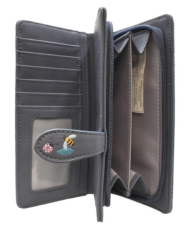 Cats In The Garden Large Grey Wallet