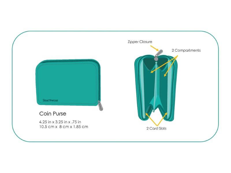 Dragonflies Light Blue Change Purse