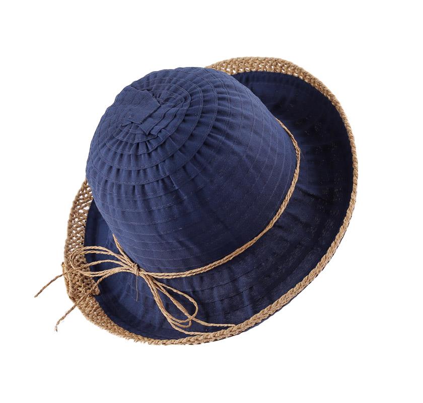 Casual Ribbon &amp; Straw Kettle Hat