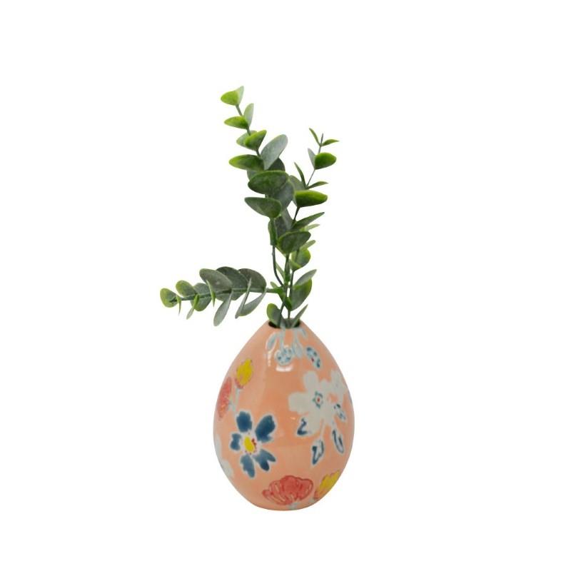 Flowered Pink Vase, 4"