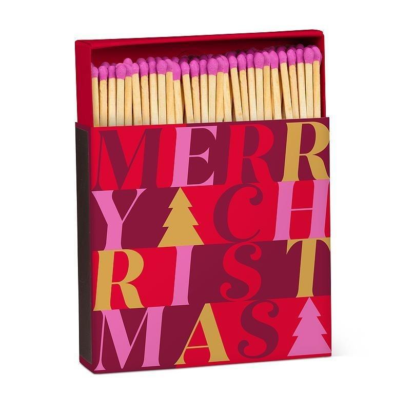 Merry Christmas Square Matches, 100 Sticks