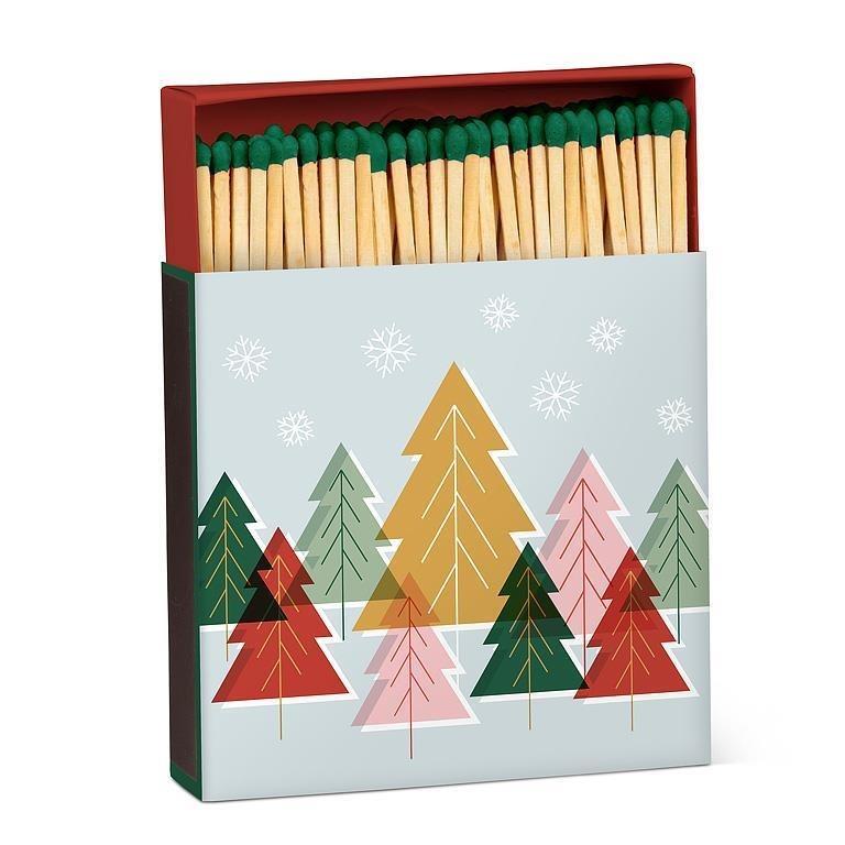 Pastel Trees Square Matches, 100 Sticks