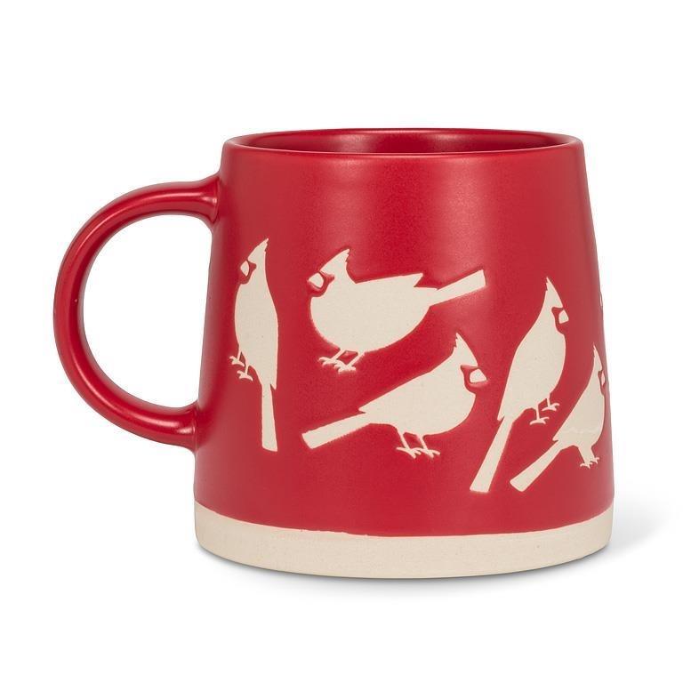 Wide Base Mug with Cardinals, 14oz