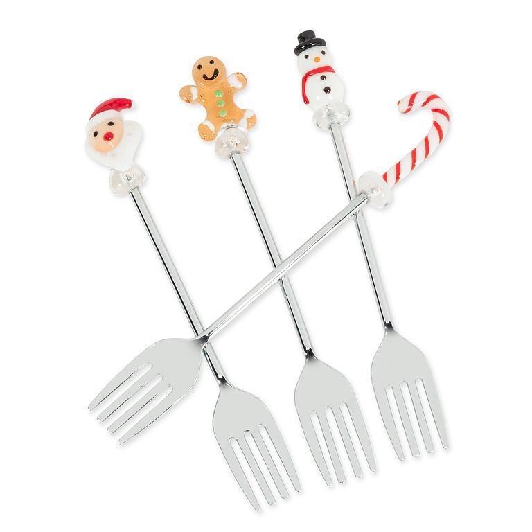 Holiday Icon Cocktail Forks, Set of 4