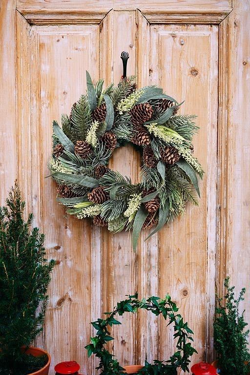 Wreath with Pine Branches, 12"D