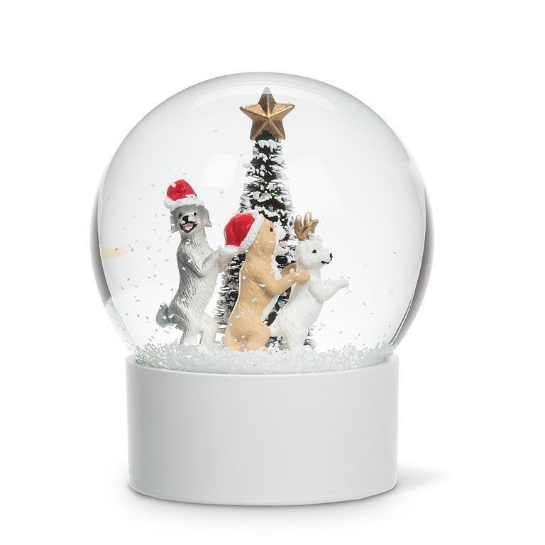 Dancing Dog Snow Globe, 4&quot;H