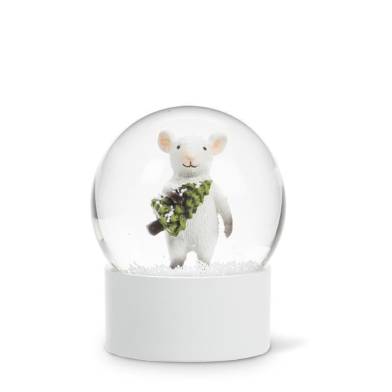Mouse with Tree Snow Globe, 3&quot;H