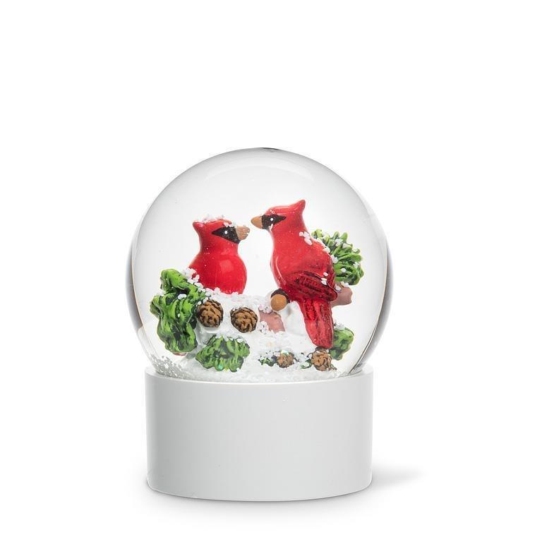 Cardinal Pair Snow Globe, 3&quot;H