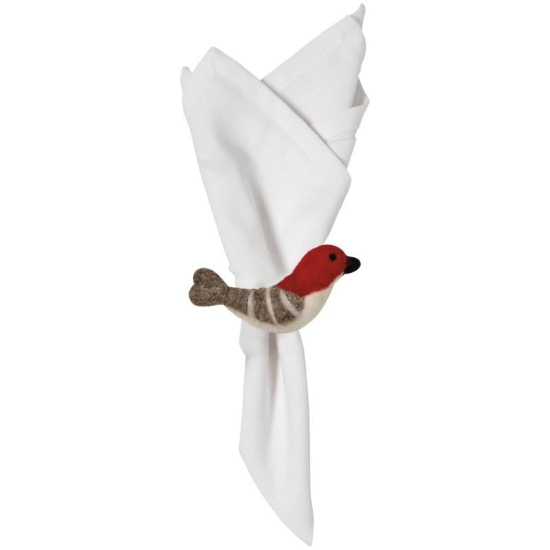 Birds &amp; Boughs Christmas Felt Napkin Ring